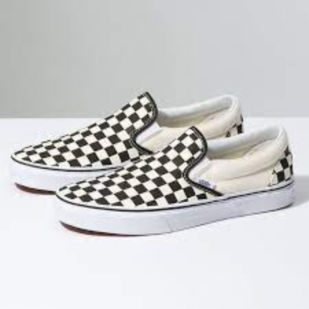 black and white checkered vans